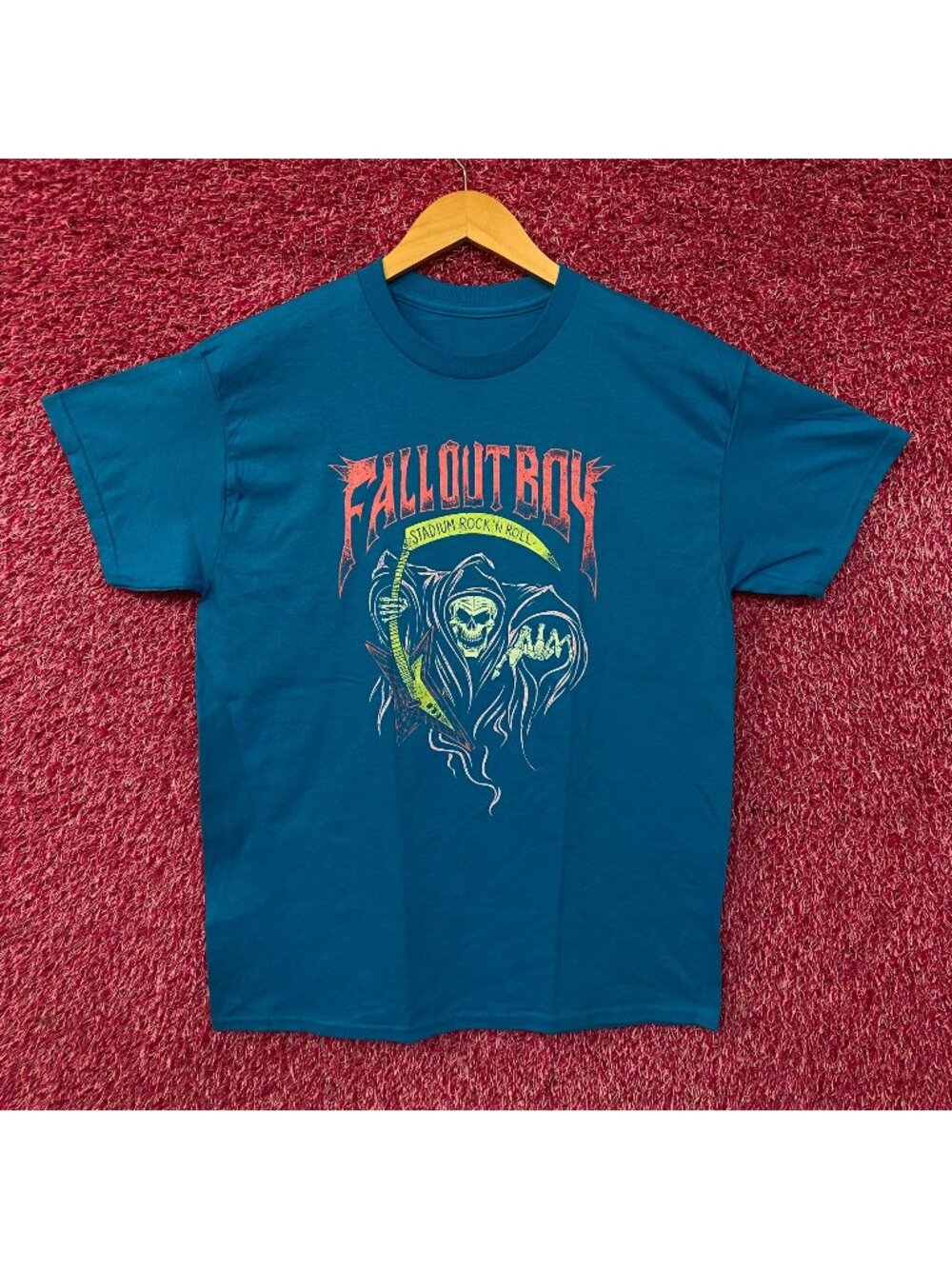 Fall Out Boy Stadium Rock n' Roll Reaper T-Shirt Medium
